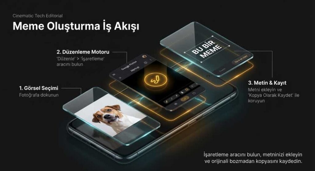 Google Fotoğraflarda Meme Yapma Adımları