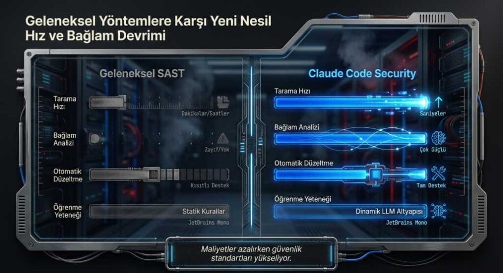 Geleneksel Yöntemler ile Kıyas Grafiği