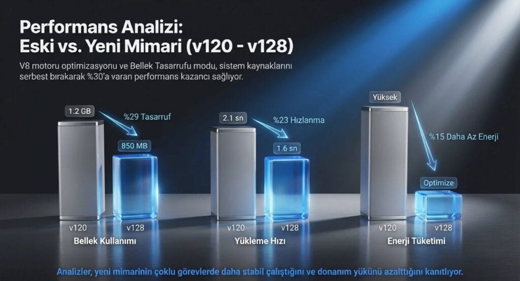 Google Chrome performans analizi grafiği