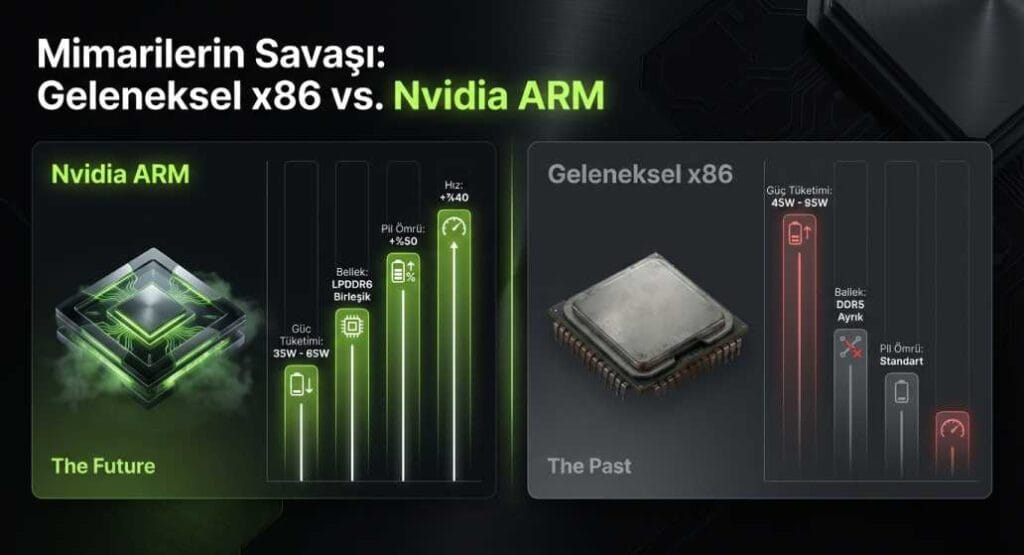 Geleneksel x86 ile Nvidia ARM İşlemci Karşılaştırma Grafiği