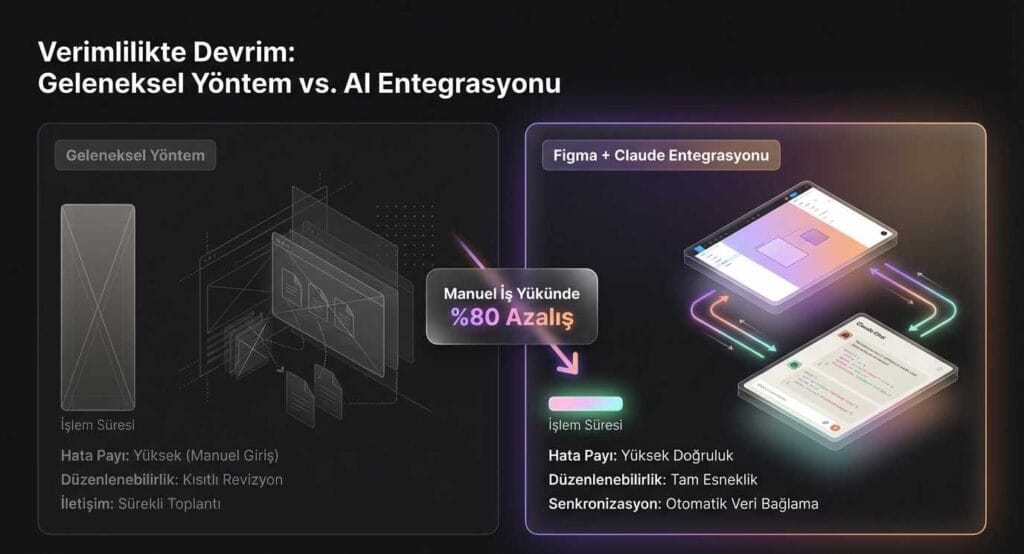Geleneksel Yöntem vs AI Karşılaştırma Grafiği