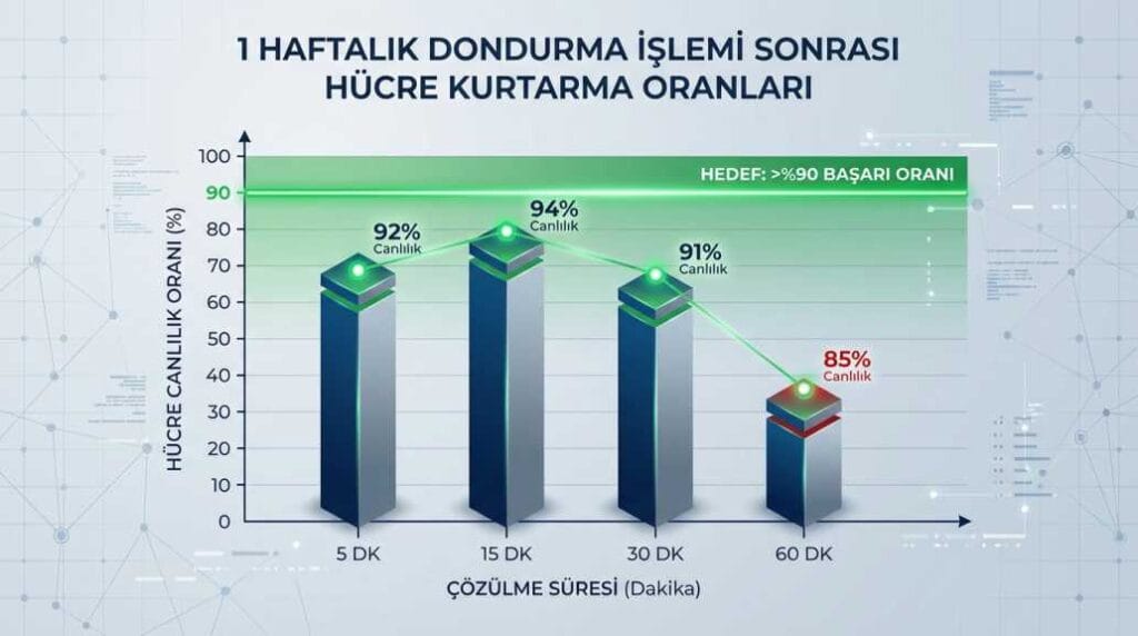Dondurulmuş Beyin Aktivitesi Çözülme Süresi Grafiği