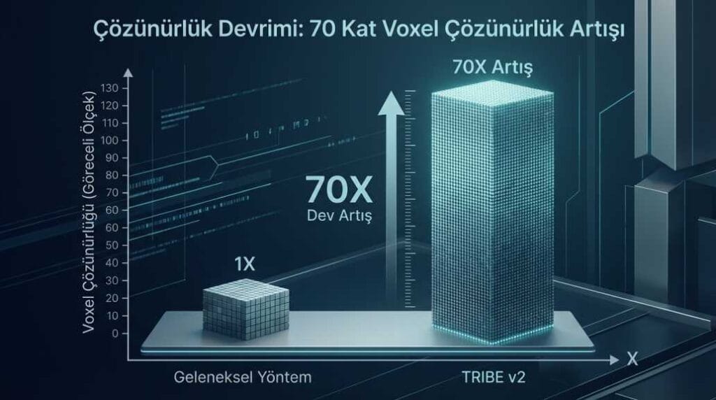 Çözünürlük Devrimi: 70 Kat Voxel Çözünürlük Artışı Grafiği
