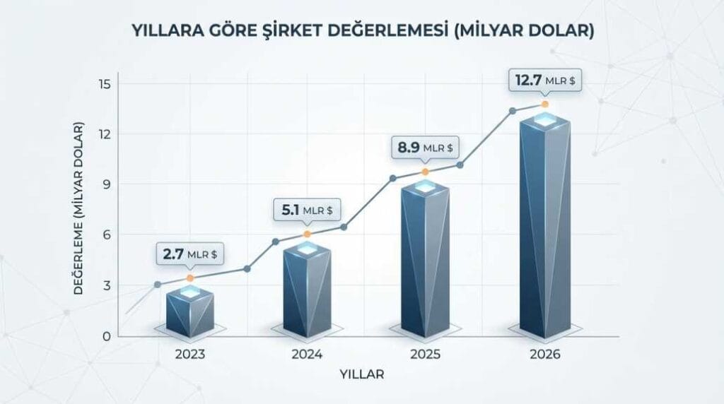 Yıllara Göre Şirket Değerlemesi Grafiği