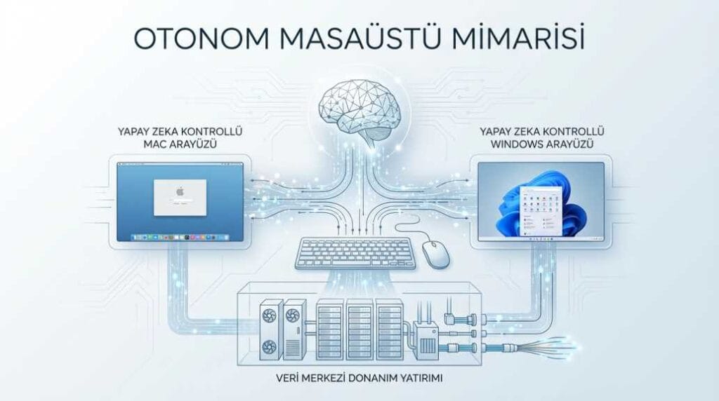 Otonom masaüstü mimarisi veri akışı