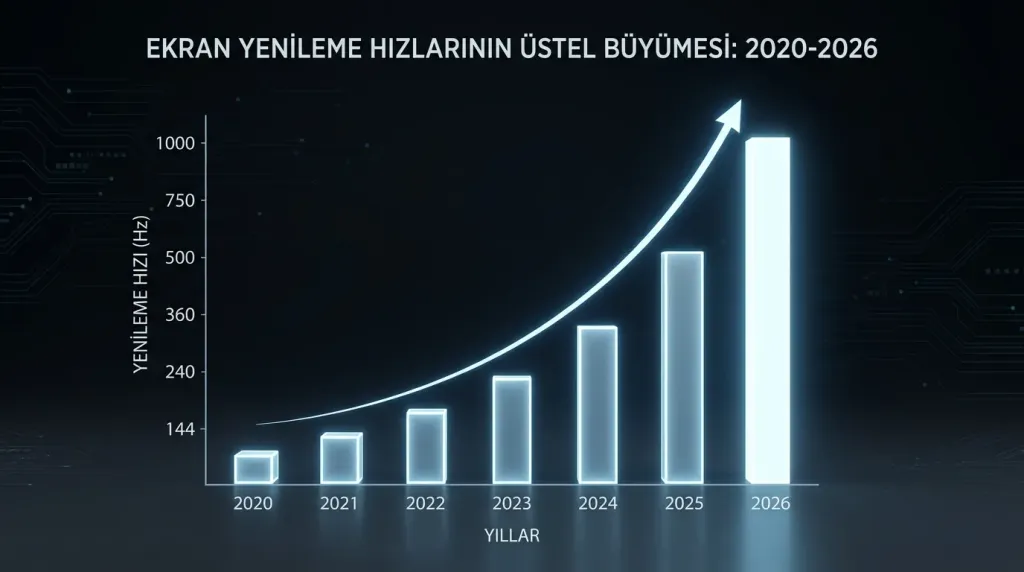 Monitör pazarındaki yenileme hızı gelişim grafiği